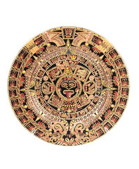 Vintage painted porcelain plate on a white background