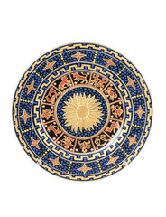 Vintage painted porcelain plate on a white background