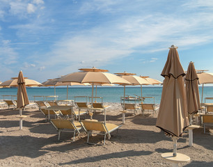 On the beach.