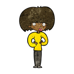 cartoon surprised woman