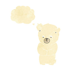 cute cartoon polar bear with thought bubble