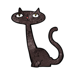 cartoon black cat