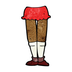 cartoon female legs