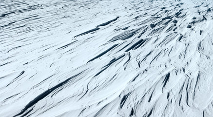 Snowdrifts wind formed texture