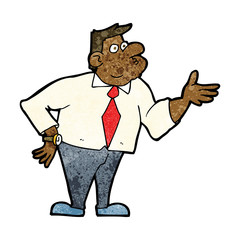 cartoon businessman asking question