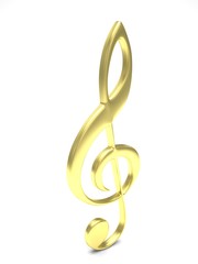 Obraz premium treble clef 3d on white