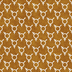 Orange and White Transgender Symbol Tile Pattern Repeat Backgrou