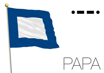 papa flag, International maritime signal © frizio