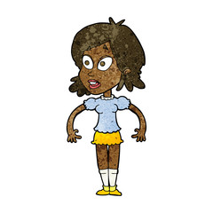 cartoon surprised woman