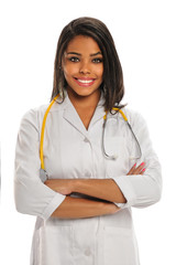 Young African American Doctor or Nurse