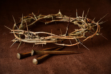 Obraz premium Crown of Thorns and Nails