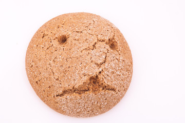 Frischgebackenes Brot mit Gesicht