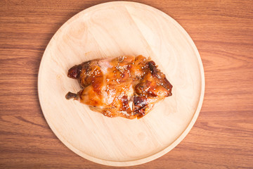 Whole roasted chicken dish