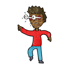 cartoon man with popping out eyes