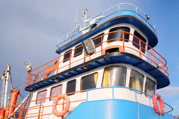 Naklejka premium The image of a captain's bridge