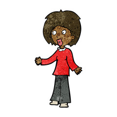 cartoon surprised woman