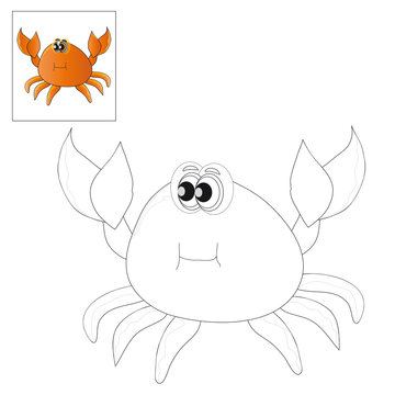 Picture for coloring - crab.