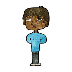 cartoon unhappy man