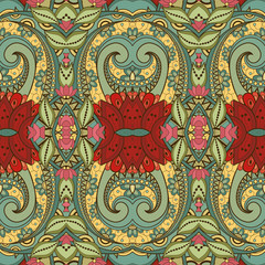 Vector Seamless Abstract Tribal Pattern