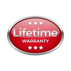 Red warranty button in silver frame