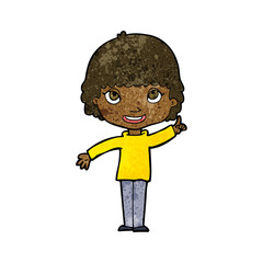 cartoon woman with idea