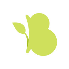 B letter eco logo