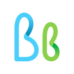 B letter eco logo