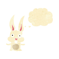 cartoon rabbit with thought bubble