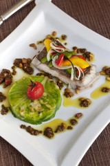 Cod fillet and vegetable