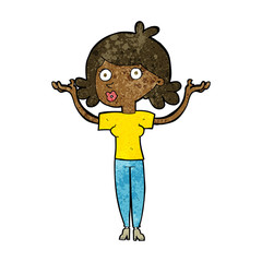 cartoon woman throwing arms in air