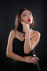 Naklejka premium Portrait of beautiful Asian girl