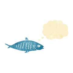 cartoon fish with thought bubble
