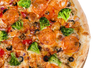 fresh hot fast food slices of pizza