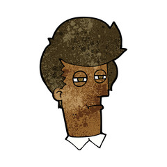 cartoon man with narrowed eyes