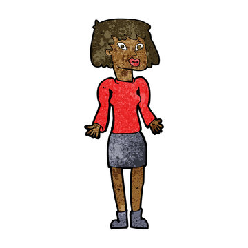 recommend clip art: cartoon woman shrugging shoulders