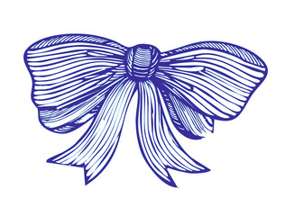 Graphic bow.Blue