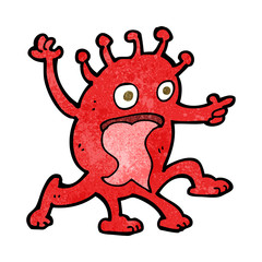 cartoon weird little alien