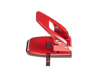 Red office hole puncher.
