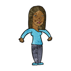 cartoon annoyed woman