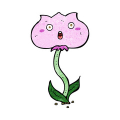 cartoon shocked flower