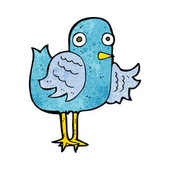 cartoon bird waving wing