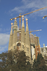 Sagrada Familia Temple in Barcelona. Spain