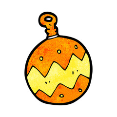 cartoon christmas bauble