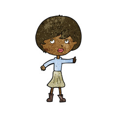 cartoon woman asking question