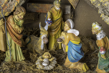 Christmas nativity scene model