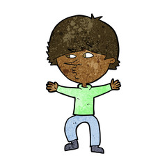 cartoon suspicious man