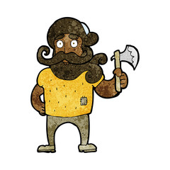 cartoon lumberjack with axe