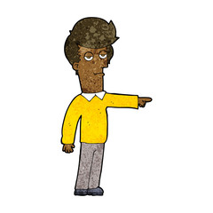 cartoon pointing man