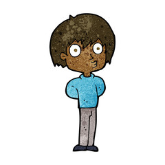 cartoon impressed boy