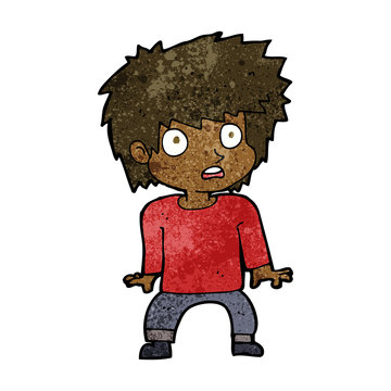 recommend clip art: cartoon frightened boy